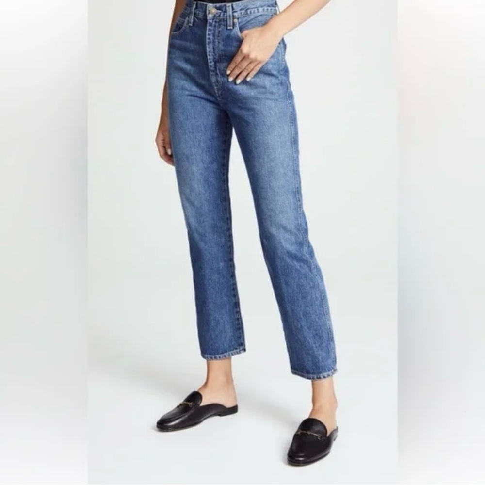 AGOLDE Pinch Waist High Rise Kick in Placebo Size 28 Jeans Denim